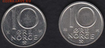 Норвегия 10 эре 1976, 1989 до 04.07.2014 22-00 - Норвегия 10 эре 1976-1989 а