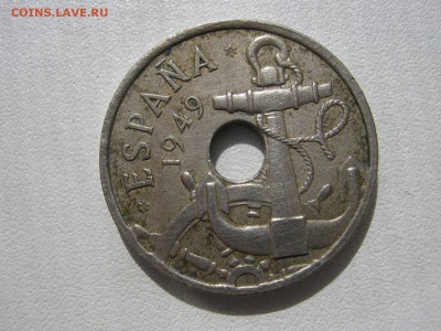 Испания 50 сентимо 1949 (51) стрелы вниз на оценку - IMG_0665