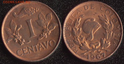 Колумбия 1 сентаво 1967 до 22:00мск 10.07.14 - Колумбия 1 сентаво 1967