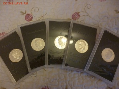 США 1 доллар 1971, набор 1976 Серебро Предпродажная - P1080560.JPG