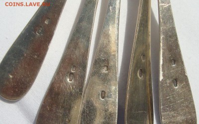 Чайные ложечки, 6 шт, 875 проба, позолоченые - RT2