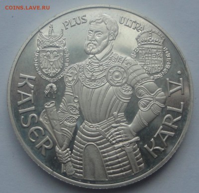 Австрия 100 шиллингов 1992 Кайзер Карл V пруф до 09.07 - ав 04