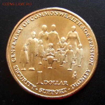 АВСТРАЛИЯ 1 доллар (2009) Пенсионный возраст до07.07 (22.00) - Астралия 1 доллар (2009) Возраст №1 Р