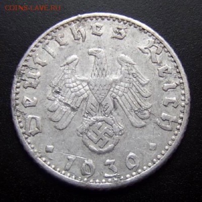 ГЕРМАНИЯ (3-й Рейх) 50 пфеннигов (1939 Е) до 07.07 (22.00) - Германия (Рейх) 50 пфеннигов (1939 Е) А