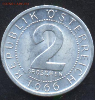 Австрия 2 грошен 1966 г.До 8.07.14 г. 22-00 МСК . - Австрия 2 г.