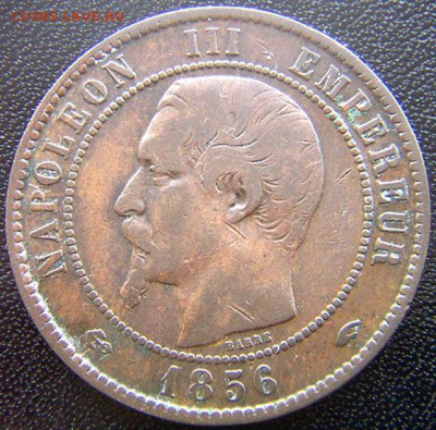 Франция_10 сантимов 1856(А); до 06.07_22.10мск - 7972