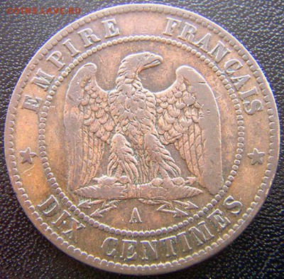 Франция_10 сантимов 1856(А); до 06.07_22.10мск - 7973