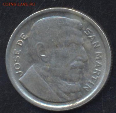 Аргентина 5 центавос 1951 г. До 8.07.14 г. 22-00 МСК . - Аргентина 5 ц.1