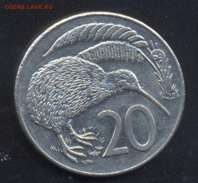Н. Зеландия 20 центов 1987 г. До 8.07.14 г. 22-00 МСК . - Н. Зеландия 20 ц.1