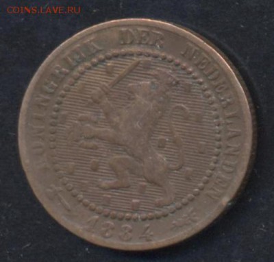 Нидерланды 1 цент 1884 г. До 8.07.14 г. 22-00 МСК . - Голландия 1 ц.81 г.