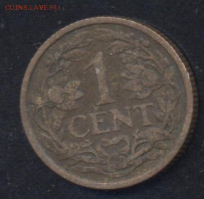 Нидерланды 1 цент 1922 г. До 8.07.14 г. 22-00 МСК . - Голландия 1 ц.22 г.1