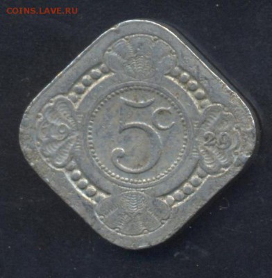 Нидерланды 5 центов 1929 г. До 8.07.14 г. 22-00 МСК . - Голландия 5 ц.