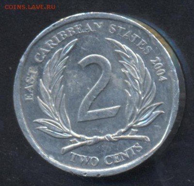 В.Карибские штаты 2 цента 2004 г.  До 8.07.14 г. 22-00 МСК . - Карибы 2 ц.