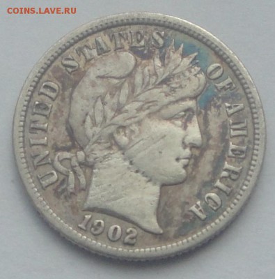 США 1 Dime 1902 до 10.07 - сша 1 дайм 02 1