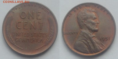 США 6 монет по 1 центу 1901, 11, 43, 51, 58, 60 до 10.07 - сша 1 ц 51
