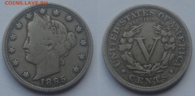 США 5 центов 1895 и 1961 до 10.07 - сша 5 ц 95