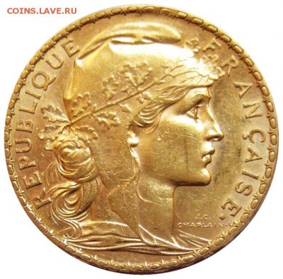 20 франков, Франция, 1909, ЗОЛОТО, до 10.07 - IMG_9165.JPG