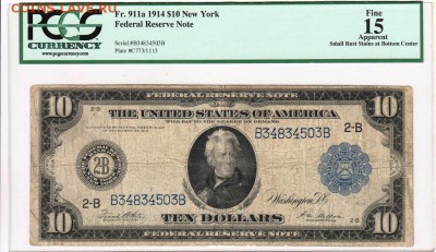 10 долларов, США, 1914, PCGS, до 12.07.14 - good-4601-1