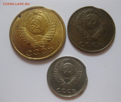 монеты СССР 3, 5, 10 копеек брак - 2