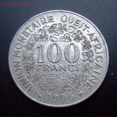 ЗАПАДНАЯ АФРИКА 100 франков (1996) до 14.07 (22.00) - Западная Африка 100 франков (1996) Р