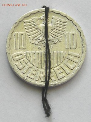 Австрия, 10 Грошей 1974 , брак, поворот 180 - P1016232.JPG