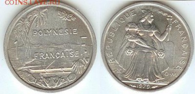 Французская Полинезия 1 франк 1979 до 21.00 мск 16.07.2014 - Французская Полинезия 1 франк 1979