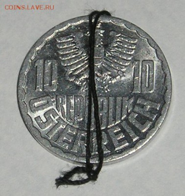 Австрия, 10 Грошей 1974 , брак, поворот 180 - P1016243.JPG