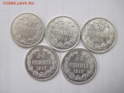 50 пенни 1907,16,17 5 шт. до 13.07.14 - Изображение23 090