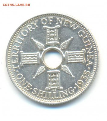 Ag. новая гвинея 1 шиллинг 1935. AU . до 11.07 22:00 - 2