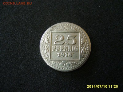MUNSTER,25 пфеннигов 1918г(хорошая)!до 12.07.2014 - S6000735.JPG