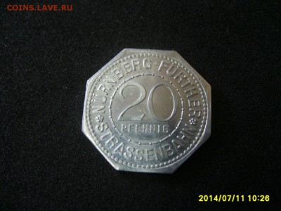 НЮРНБЕРГ,20 пфеннигов (TIERGARTNERTOR)!до 12.07.2014 - S6000810.JPG