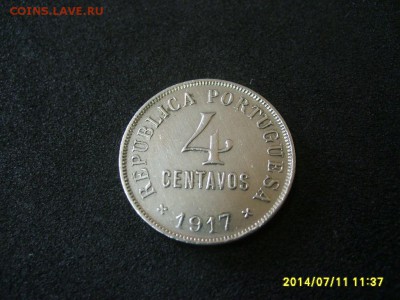 ПОРТУГАЛИЯ,4 centavos 1917г([хорошая)!до 12.07.2014 - S6000815.JPG