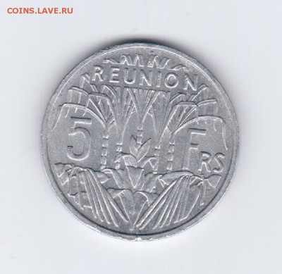 Французский Реюньон 5 франков 1955 до 17.07.2014 21:00 мск - 1212