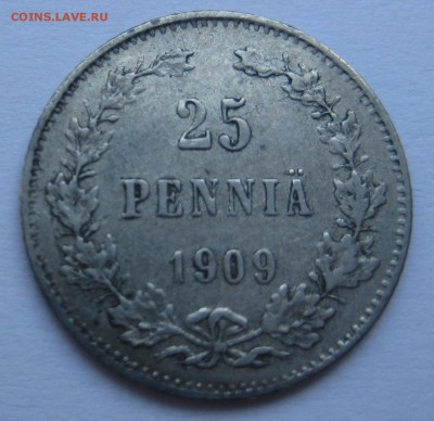 25 пенни 1909г. - 09р