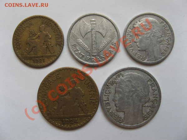 Франция 3х1фр + 2х2фр 1921-1950 до 31.03, 22.00 - 01