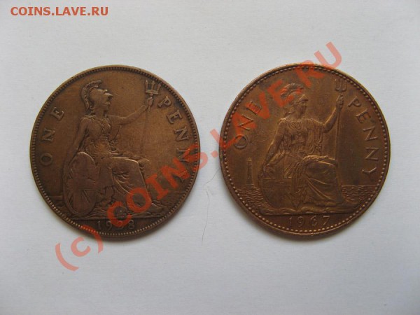 Англия 2х1 пенни 1928, 1967 до 31.03, 22.00 - 03