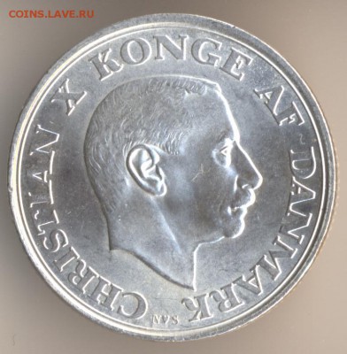 ДАНИЯ 2 х 2 кроны 1930, 1945. Серебро. Оценка. - 100