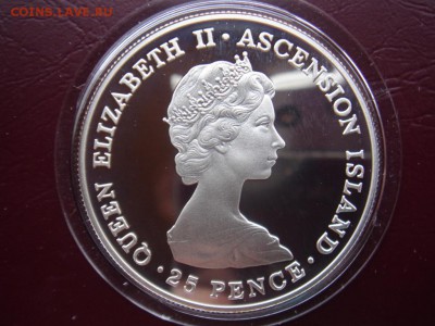 о. Вознесения: Ag-925 25 пенсов 1980 ПРУФ ШАЙБА! до 21.07 22 - Вознесения 1981-2