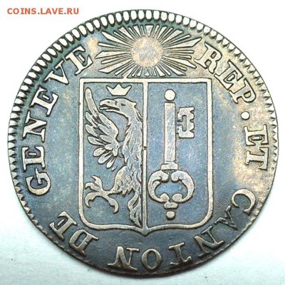 Швейцария. Кантон Женева_ 1 соль 1833; до 15.07_22.44мск - 7013