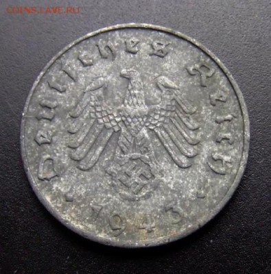 с 1 руб. Германия(Рейх) 10 пф. (1943 А) цинк до17.07 (22.00) - Германия (3-йРейх) 10 рейхспфеннигов (1943 А) цинк А