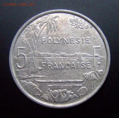 с 1 руб. ФРАНЦ.ПОЛИНЕЗИЯ 5 фр. (1988) до 17.07 (22.00) - Франц. Полинезия 5 франков (1988) Р