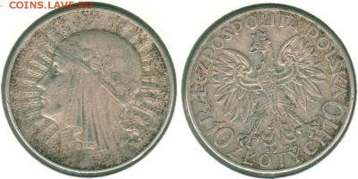10 злотых 1932, ядвига - до 22-00мск 17.07 - pol-10zl-1932