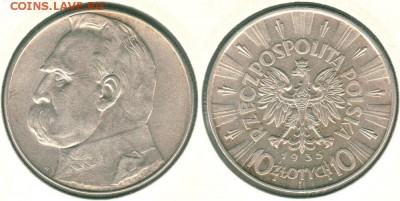 10 злотых 1935, пилсудский - до 22-00мск 17.07 - pol-10zl-1935