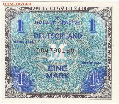 Германия амер-ая ок-ция 1 марка 1944 UNC до 18.07 22:00мск - IMG