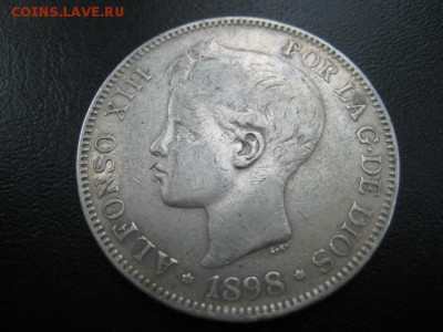1898 Испания, 5 песет, серебро, до 23.07 в 22-10 мск - IMG_1936.JPG