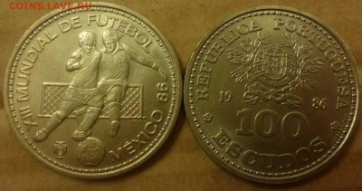 Иностранные Биметалл, Спорт, 25 р, Наборы МНОГО МНОГО!!! - Португалия 100 эскудо Футбол 1986