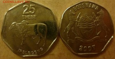 Иностранные Биметалл, Спорт, 25 р, Наборы МНОГО МНОГО!!! - Ботсвана 25 тхебе
