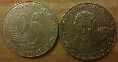 Иностранные Биметалл, Спорт, 25 р, Наборы МНОГО МНОГО!!! - Эквадор 25 сентаво