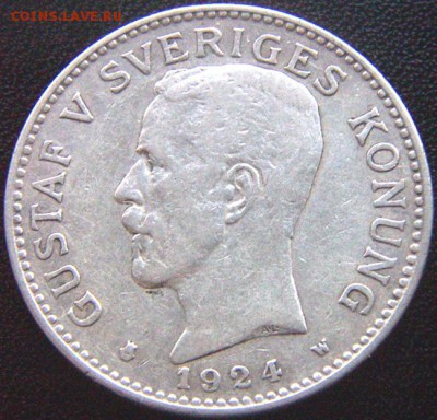 Швеция_2 кроны 1924. Серебро. Редкий год; до 19.07_22.26мск - 8345
