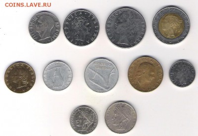 Италия 11 монет до 23.07 в 22.00 по МСК - Италия 11 монет.